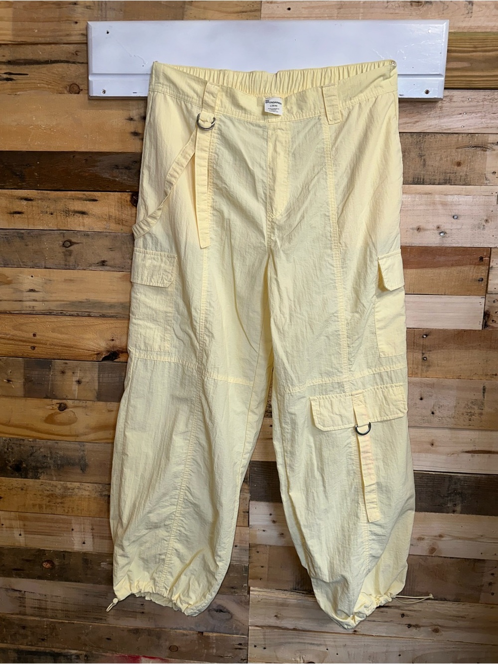No Boundaries Light Yellow parachute Pants